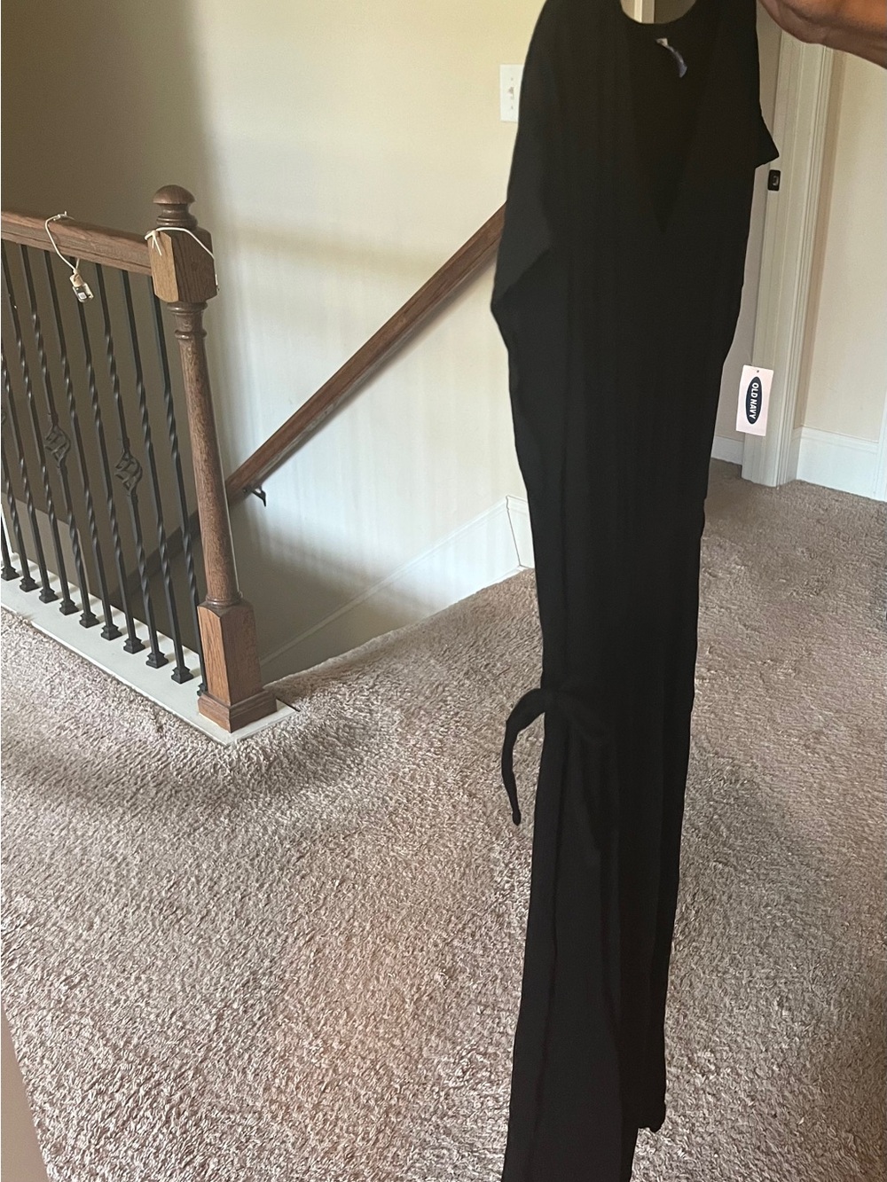 Old Navy Black Sheath Maxi Dress V-neck - Picture 3 of 8
